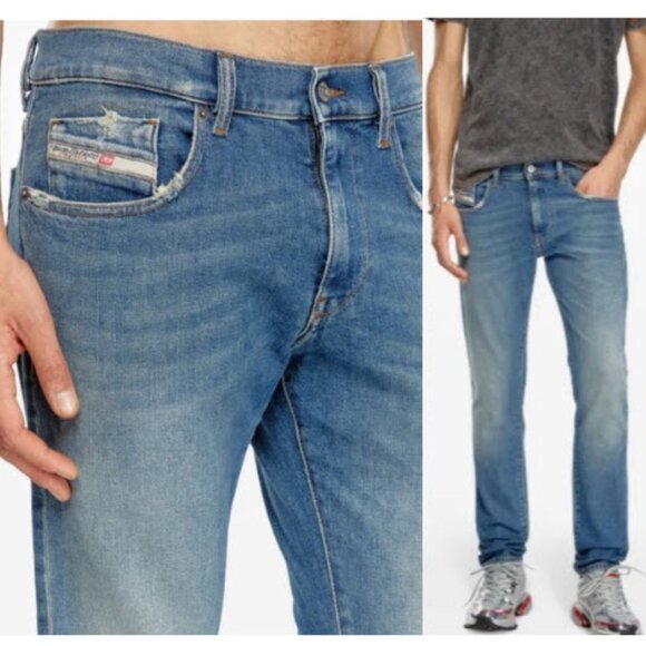 Diesel Slim Fit Blue Jeans, Size 33, Classic Denim RN 93243, - Picture 1 of 15